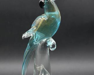 A Formia Murano Glass Cockatoo Sculpture
