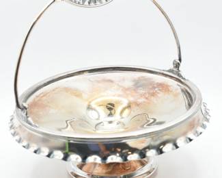 A Waterhouse & Co. Victorian Silverplated Bride's Basket, Made in England
