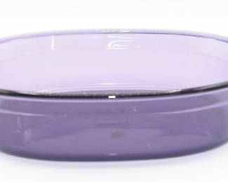 Vintage Pyrex Amethyst 2 Quart Oval Baking Casserole Dish
