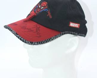 Marvel Universal Studios Spider-Man Cap with several "character" autographs