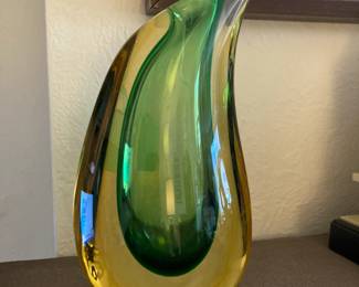 Murano hand blown glass vase