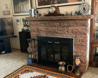 Clock collection, Neva Fischer original painting, throw rug