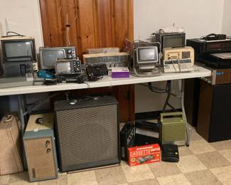 Electronics, speakers, tv's, radios, turntables