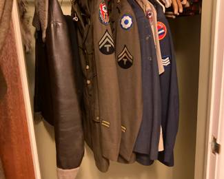 Military jackets and suits