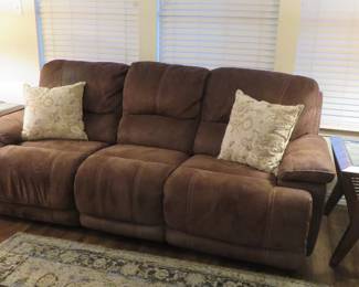 Cindy Crawford Home sofa, side tables, lamps