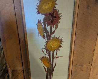 Crewel Embroidery art piece