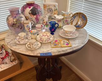 Table for sale alone with all trinkets on top!