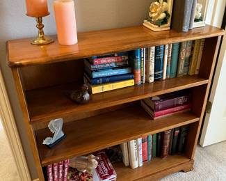 Beautiful Three Shelf Maple Bookcase, Books