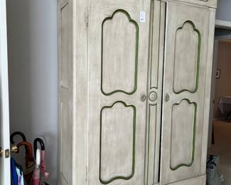Tall Painted Armoire, Umbrella Stand