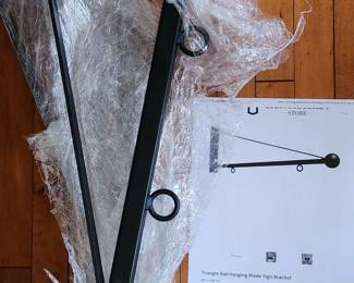 pair 30" iron sign brackets