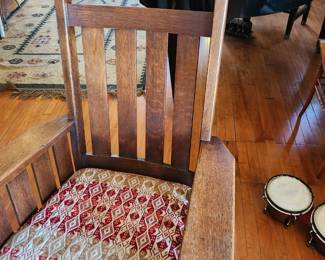 mission oak rocker