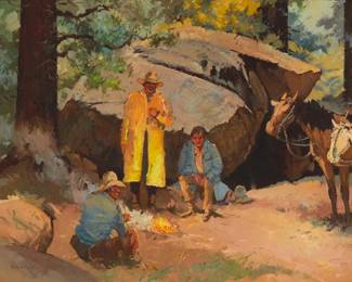 3035
Sheryl Bodily
(b. 1936)
"Drying Out"
Oil on Masonite
Signed lower left: Bodily; titled verso
18" H x 24" W
Estimate: $500 - $700