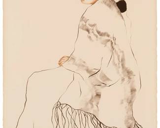 3114
R.C. Gorman
(1932-2005, Navajo/Diné)
"Santa Fe Woman (State II)," 1978
Lithograph in colors on wove paper
Edition: One of two record impressions, aside from the artist's edition of 70
Signed, dated, and inscribed in pencil in the lower edge: R.C. Gorman 1978 / "Record Impression"; Western Graphics Workshop, prntr. and pub., with their blindstamp, as well as the artist's blindstamp in the lower edge, left of center
Sheet: 27.75" H x 22.25" W
Estimate: $300 - $500