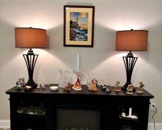 Electric fireplace entertainment center