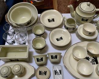 Tavern silhouette pattern