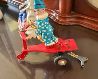 Clown metal antique toy