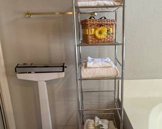 metal bathroom shelves