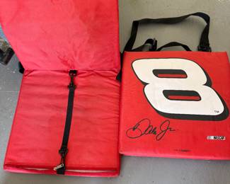 Two Dale Earnhardt Jr. #8 NASCAR Red Stadium Seat Cushions

