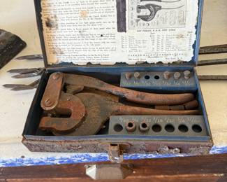 Vintage Parker-Kalon No. O.X. Metal Punch Set