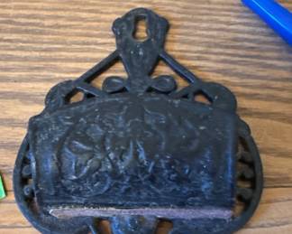 Antique Cast Iron Match Holder