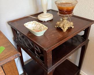 vintage wood night stand