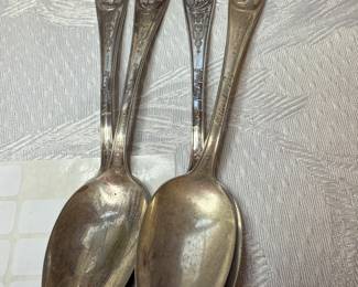 Vintage Silver-Plated Souvenir Spoons from the 1920s featuring Silent Movie Stars 
