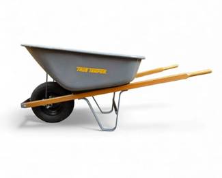87 TrueTemperWheelbarrowSteelTrayWoodHandles