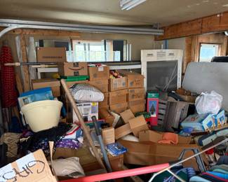 All avon in rear, dozens of boxes of new old stock