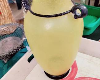 Cozeta Murano Italy 12.5" SCAVO ART GLASS 