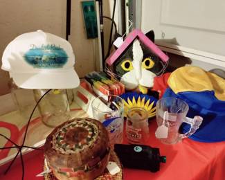 VINTAGE HAND MADE CAT BIRDHOUSE, 