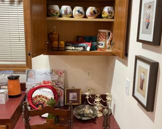 Coffee cups from Peru middle shelf, silver plate