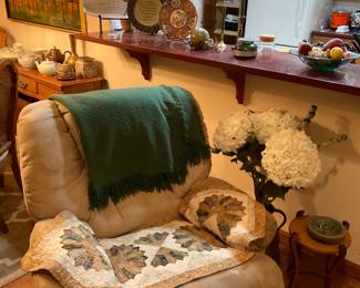 Matching Berkline Recliner view into kitchen