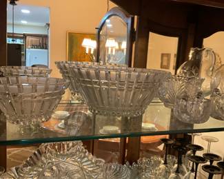 Crystal and cut glass.