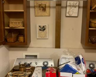 Baskets, paper plates, cups,