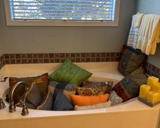 assortment of pillows