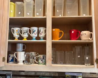 assortment of cups and plastic containers