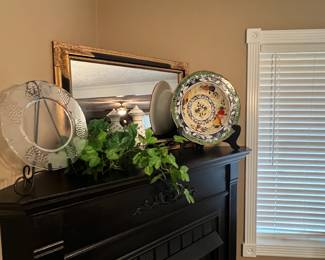 Large mirror and bowl