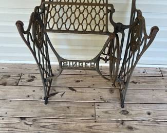 Antique singer, sewing machine stand