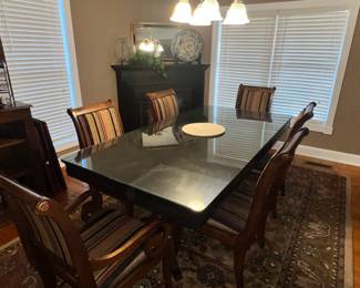 Dining room table and chairs for six