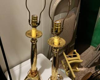 Heavy brass lamps