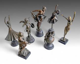 7 deco bronzes