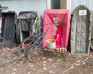 deer carts, Clam, Eskimo, Frabil ice fishing shanties