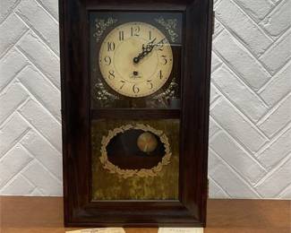 Wuersch Fall River Mass Wall Regulator Clock w/ Key, Booklet & Receipt