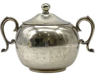 925 Sterling Silver Mexican Lidded Sugar Dish for Tea Service
