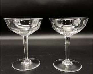 (2) Baccarat Crystal "Coppelia" Champagne Coupes