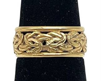 14K Yellow Gold Atasay Kuyumculuk Turkey Byzantine Toe Ring