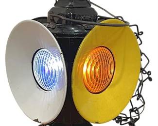 Antique Adlake Railroad 4-Way Signal Non-Sweating Switch Lantern Lamp