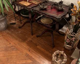 Pair of mahogany side tables