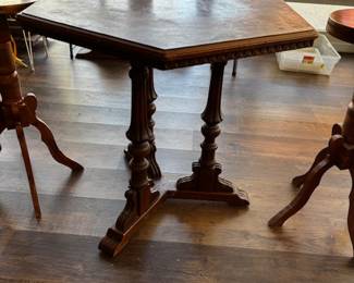 Antique  Berkey & Gay Octagon Table 