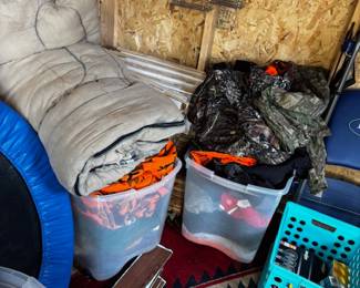 Various hunting clothes